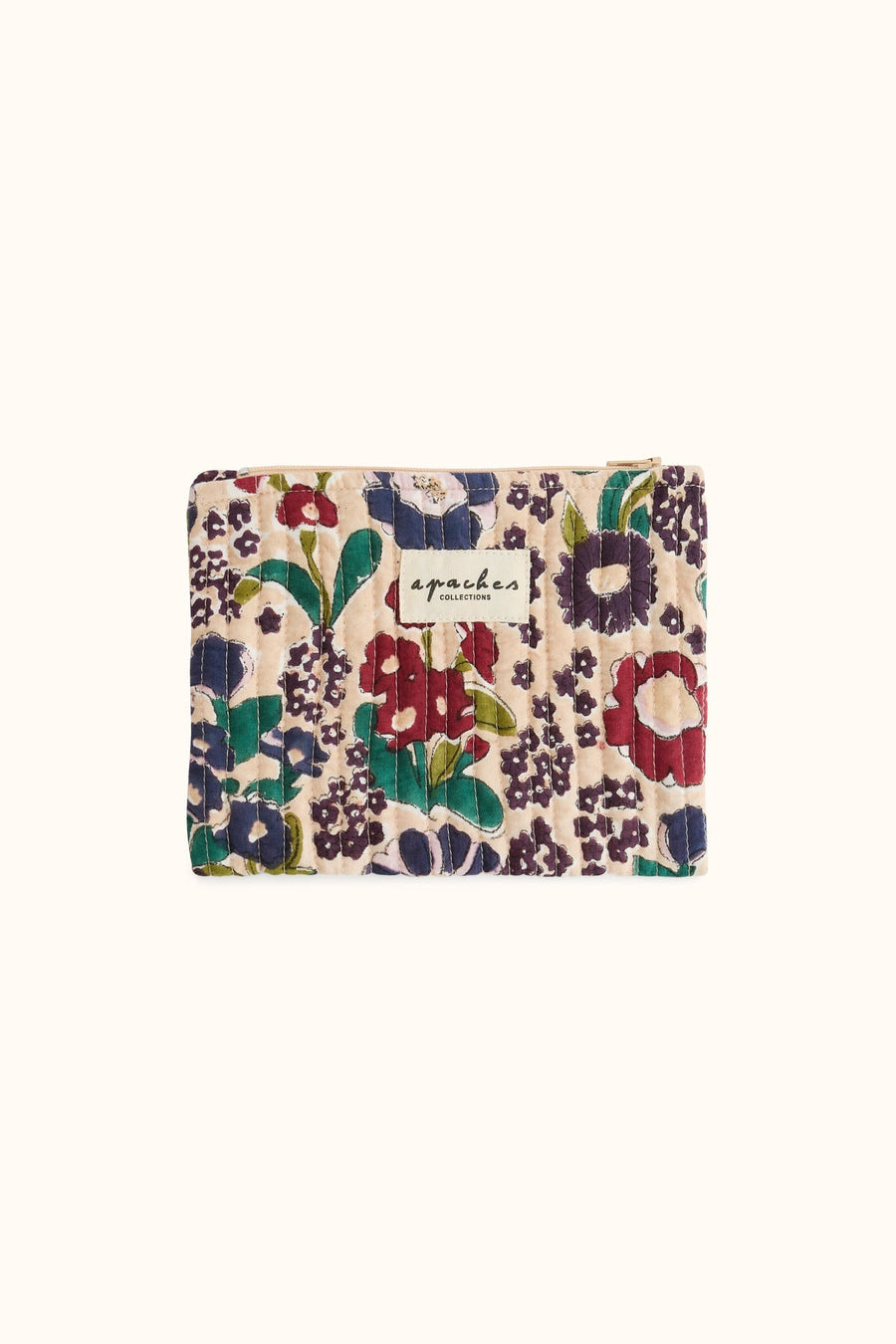 Petite pochette fleurie matelassée Mana - September Macadamia