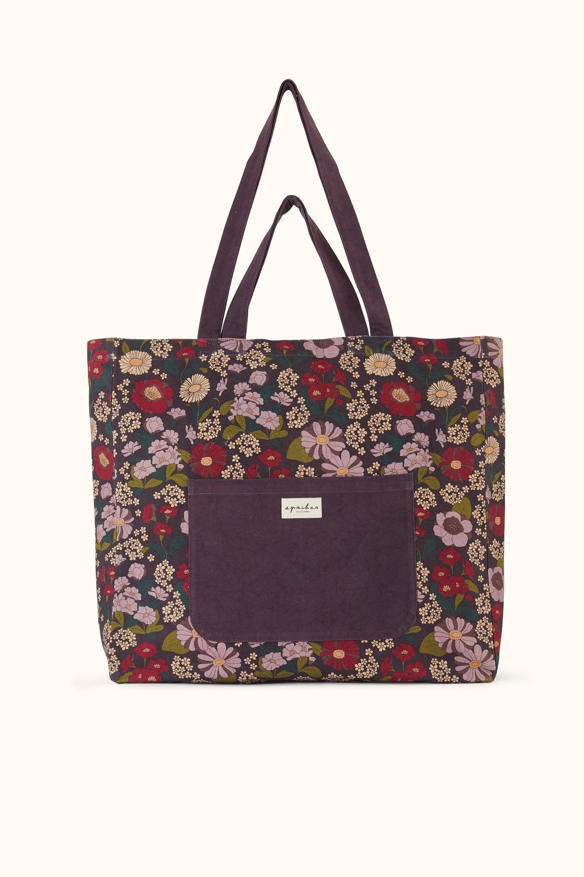 Sac cabas fleuri en coton Sona – September Taffeta – Apaches Collections – vue 1