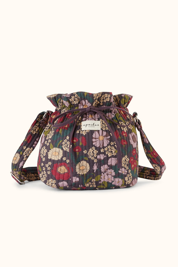 Sac seau fleuri matelassé Salila – September Taffeta – Apaches Collections – vue 1