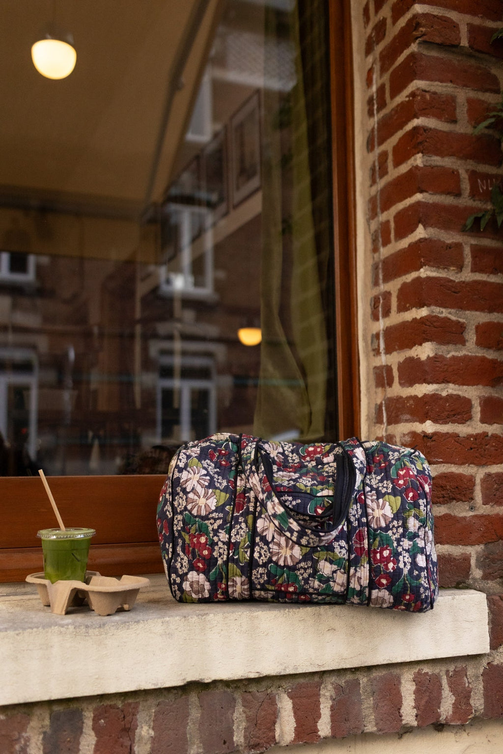 Sac week-end fleuri matelassé Buddha – September Taffeta – Apaches Collections – vue 2