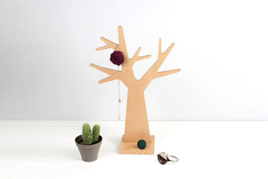 Arbre à bijoux en bois - reine mère