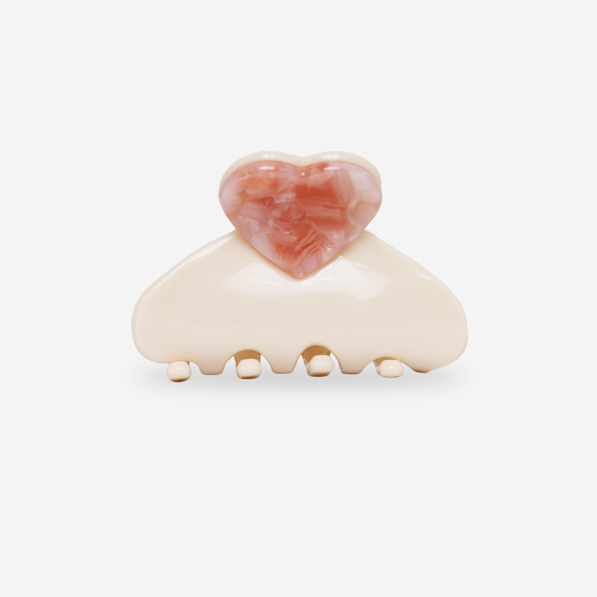 Pince à cheveux cœur Luv blush – Sasstie – vue 1