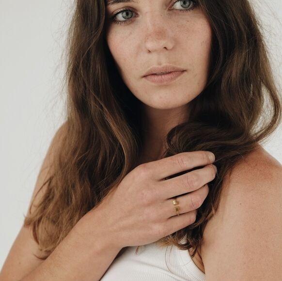 BAGUE LAITON "CAMILLE" - Brasscake - Lili Margaret