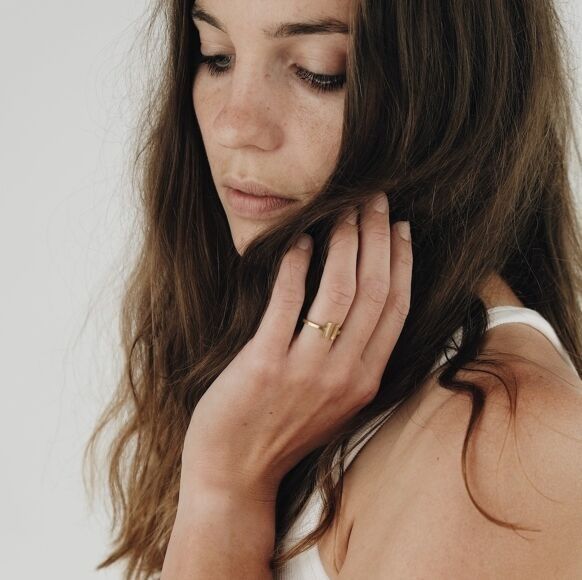 BAGUE LAITON "INÈS" - Brasscake - Lili Margaret