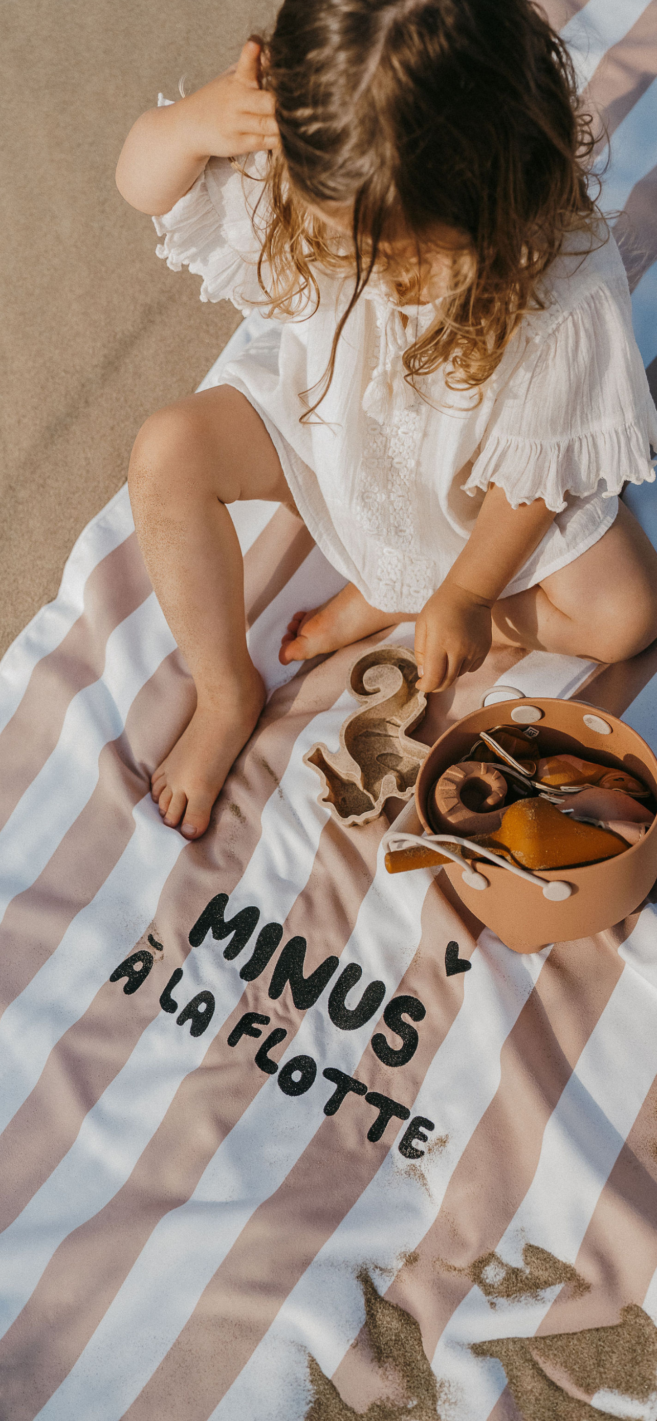 serviette de plage enfant rayée - univers bain & plage chez Lili Margaret.