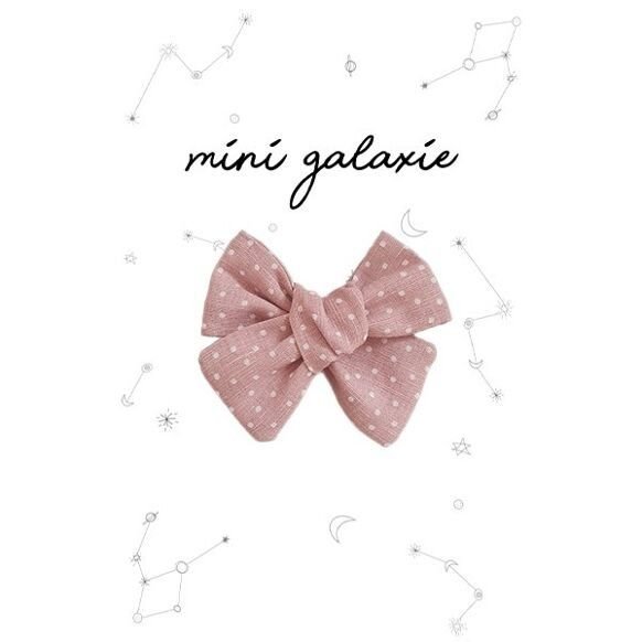 BARRETTE ENFANT FILLE GRAND NŒUD À POIS ROSE - Mini Galaxie - Lili Margaret