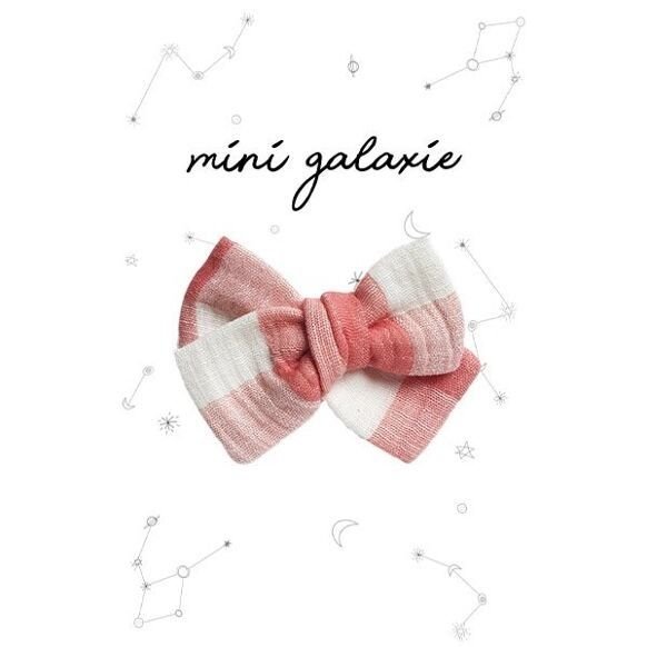 BARRETTE ENFANT FILLE GRAND NŒUD VICHY ROSE - Mini Galaxie - Lili Margaret