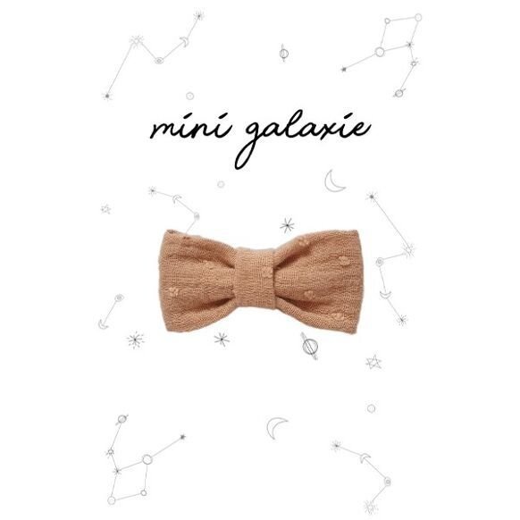 Barrette en tissu nœud camel