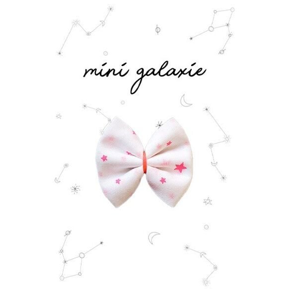 BARRETTE ENFANT FILLE NŒUD ÉTOILES FLUO ROSE - Mini Galaxie - Lili Margaret