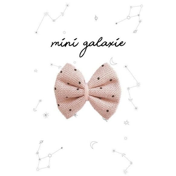 Barrette enfant fille nœud rose à pois