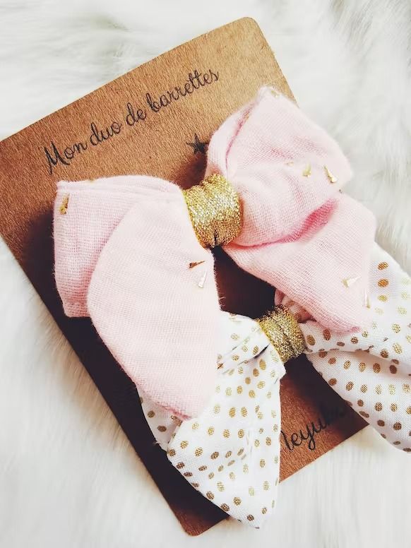 Barrettes cheveux fille rose gold - meyuko