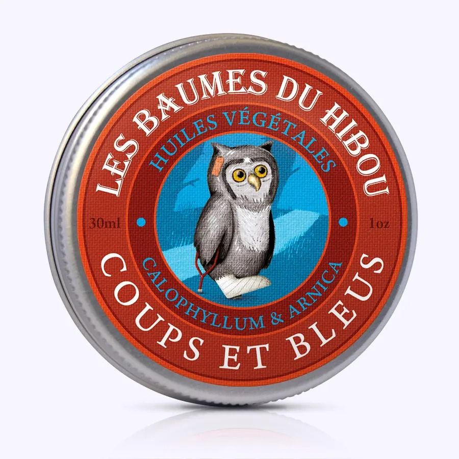 BAUME CORPS AUX HUILES ESSENTIELLES BIO &quot;COUPS ET BLEUS&quot; - Les Baumes du Hibou - Lili Margaret