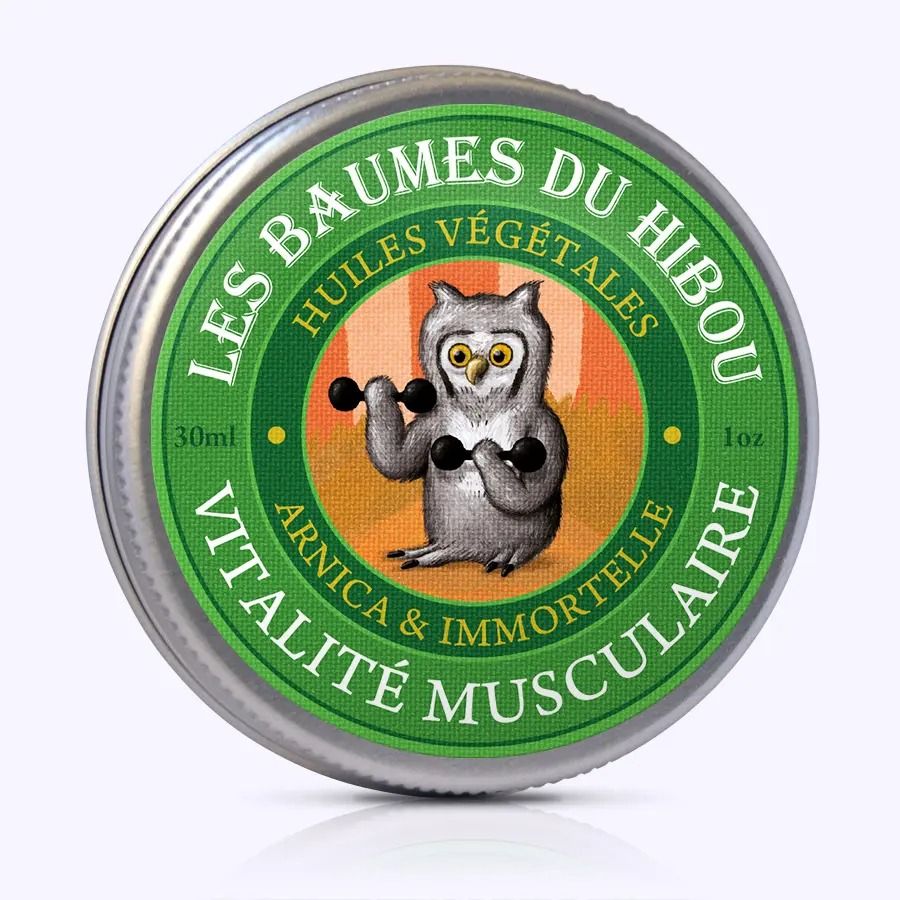 BAUME CORPS AUX HUILES ESSENTIELLES BIO &quot;VITALITÉ MUSCULAIRE&quot; - Les Baumes du Hibou - Lili Margaret