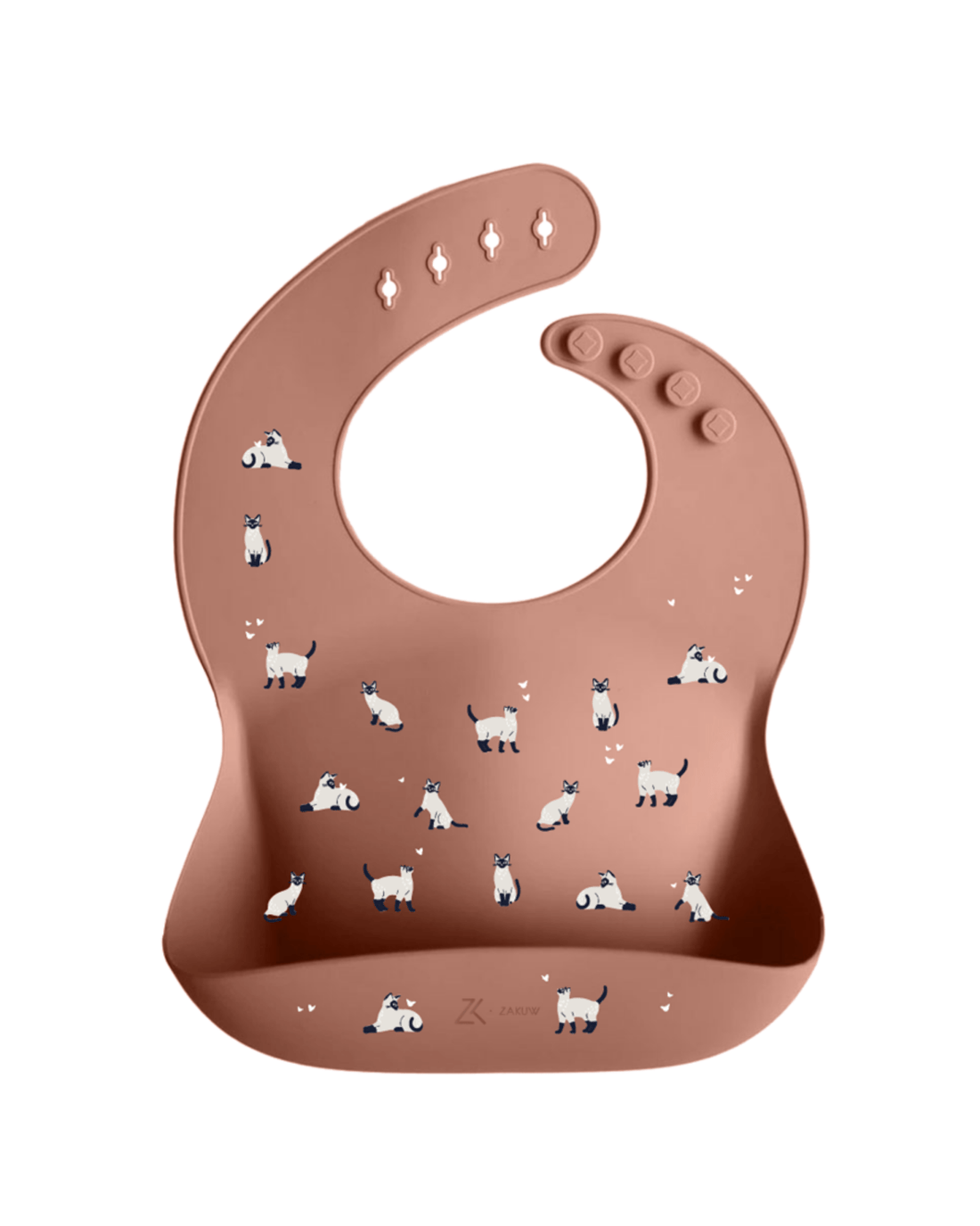 BAVOIR AVEC RÉCUPÉRATEUR EN SILICONE MINOUCHE ROSE - Zakuw - Lili Margaret