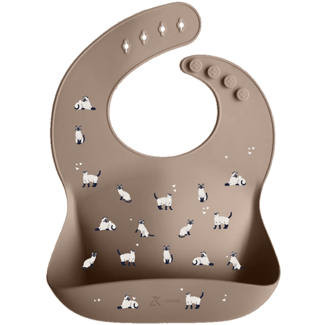 BAVOIR BÉBÉ SILICONE MINOUCHE TAUPE - Zakuw - Lili Margaret