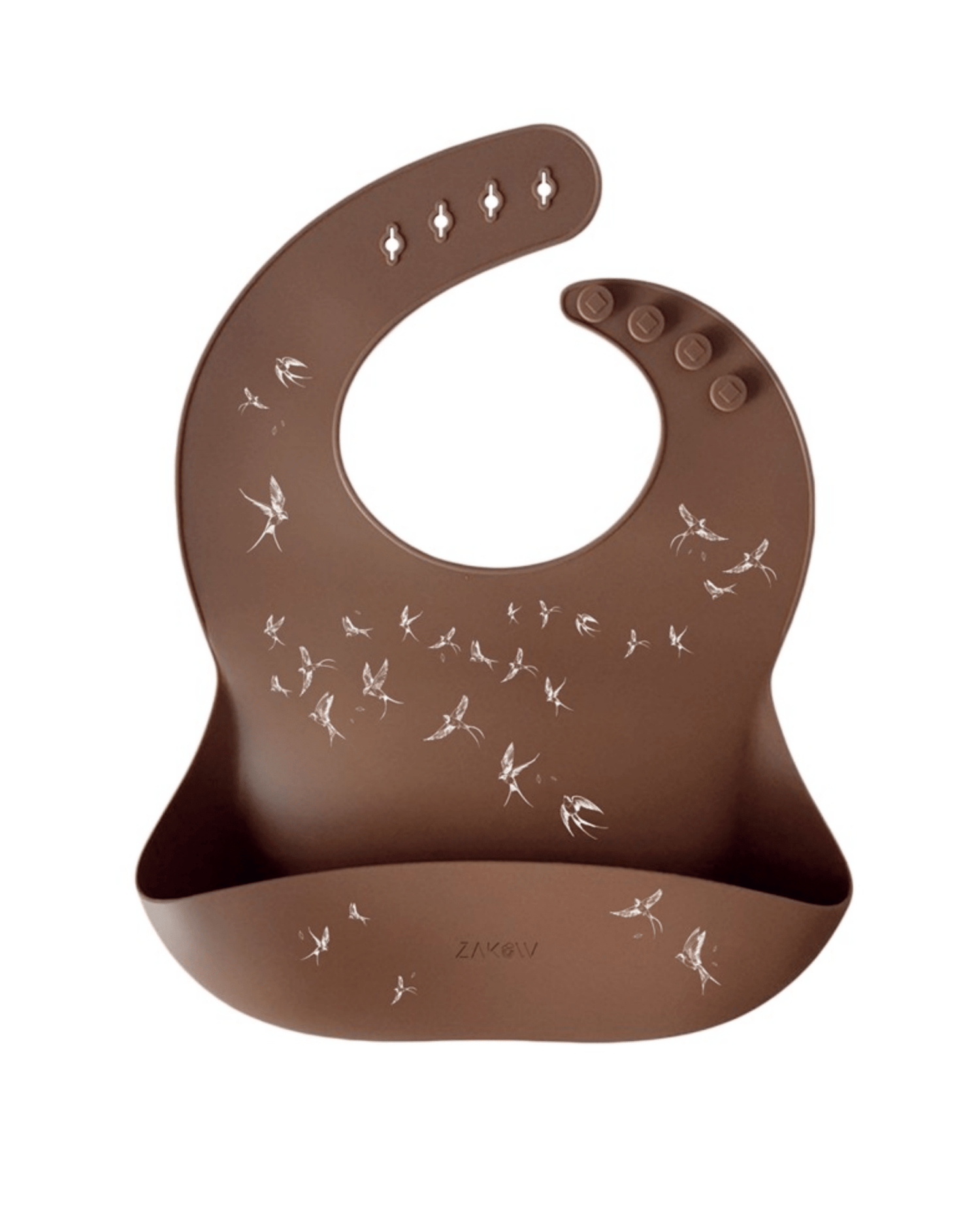 BAVOIR SILICONE SOUPLE HIRONDELLES NOISETTE - Zakuw - Lili Margaret