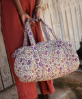 Sac week-end Ashley Lavande matelassé en coton - vue 2