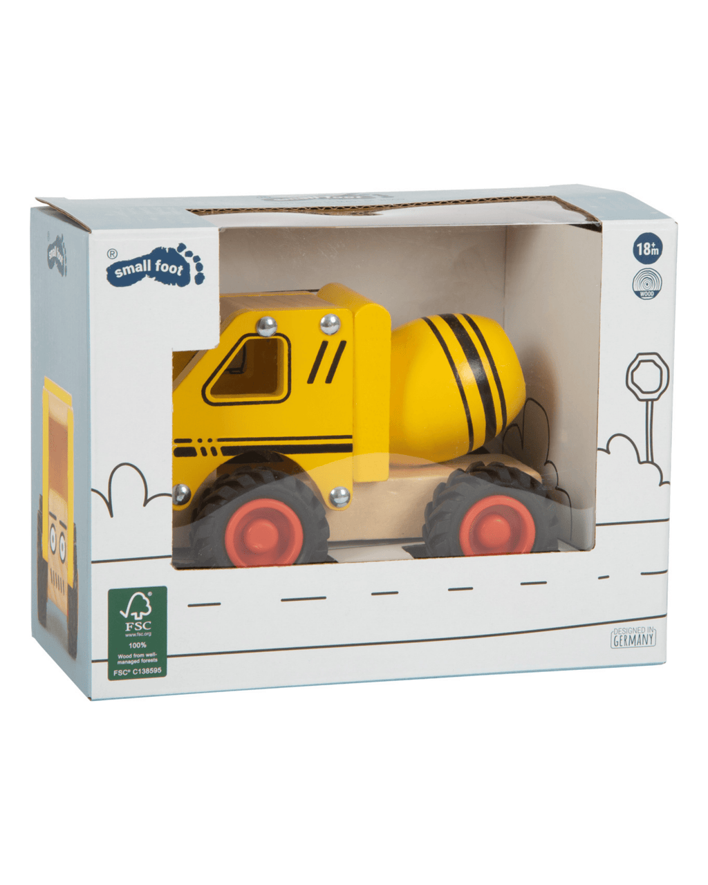 Bétonnière en bois – camion chantier jouet pour enfant | small foot