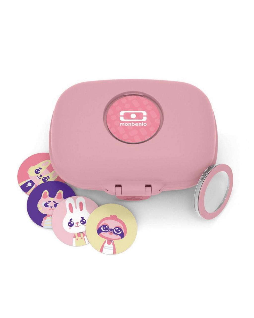 Boite à gouter enfant gram rose blush - monbento