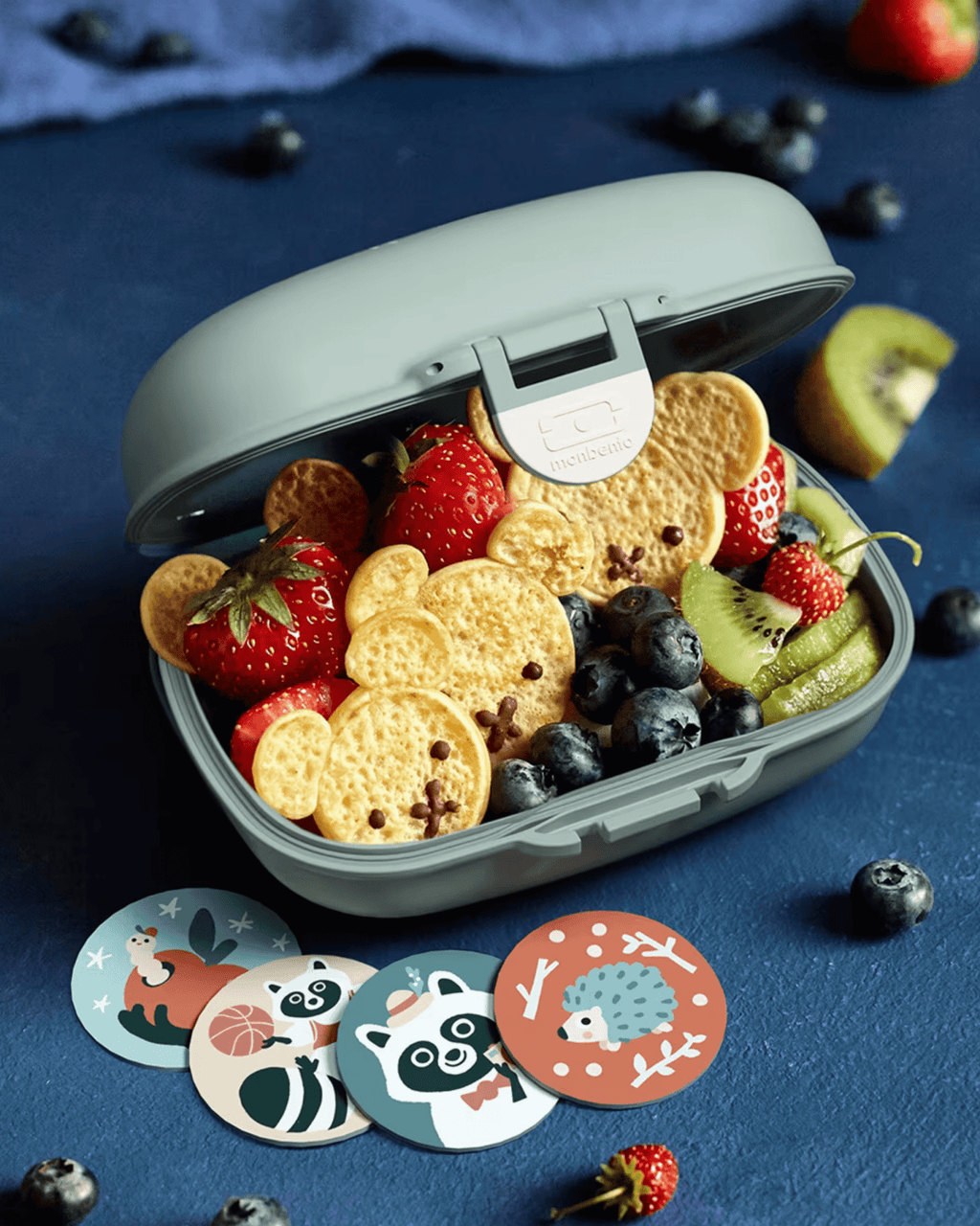 Boite à gouter enfant gram vert - monbento