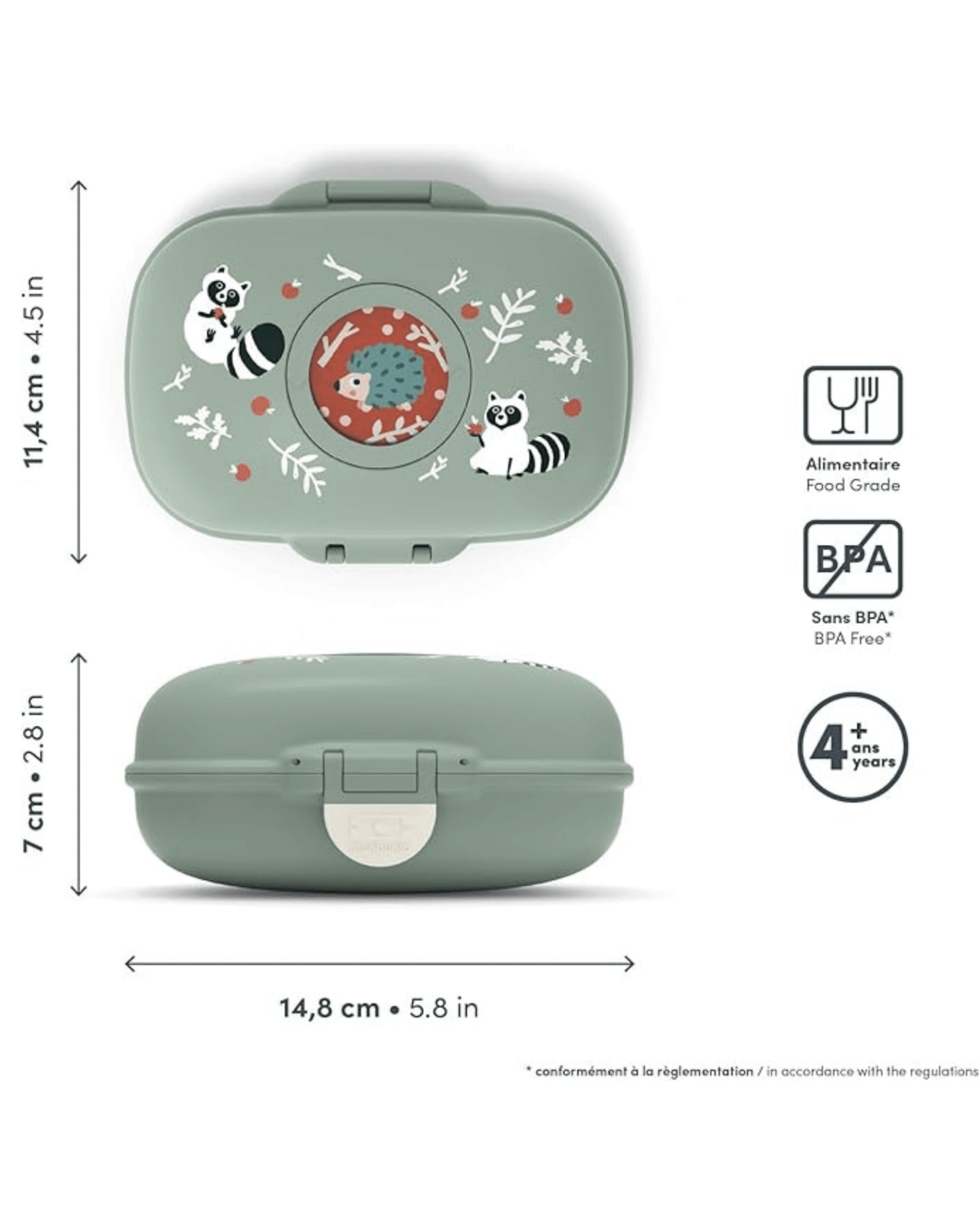 BOITE À GOUTER ENFANT Gram Vert - Monbento - Lili Margaret