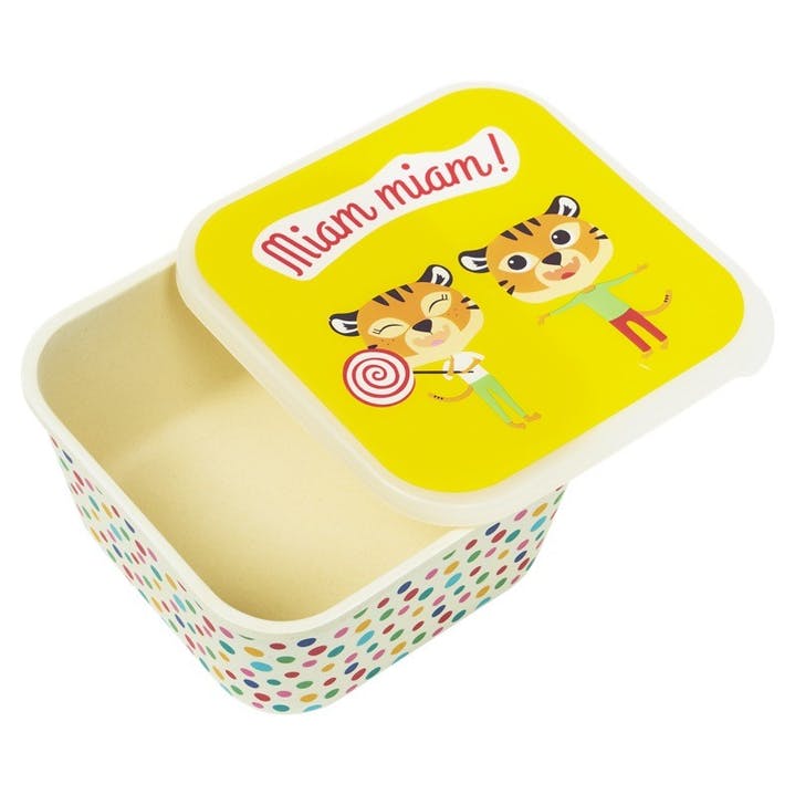 Boîte à goûter enfant - tigres jaune