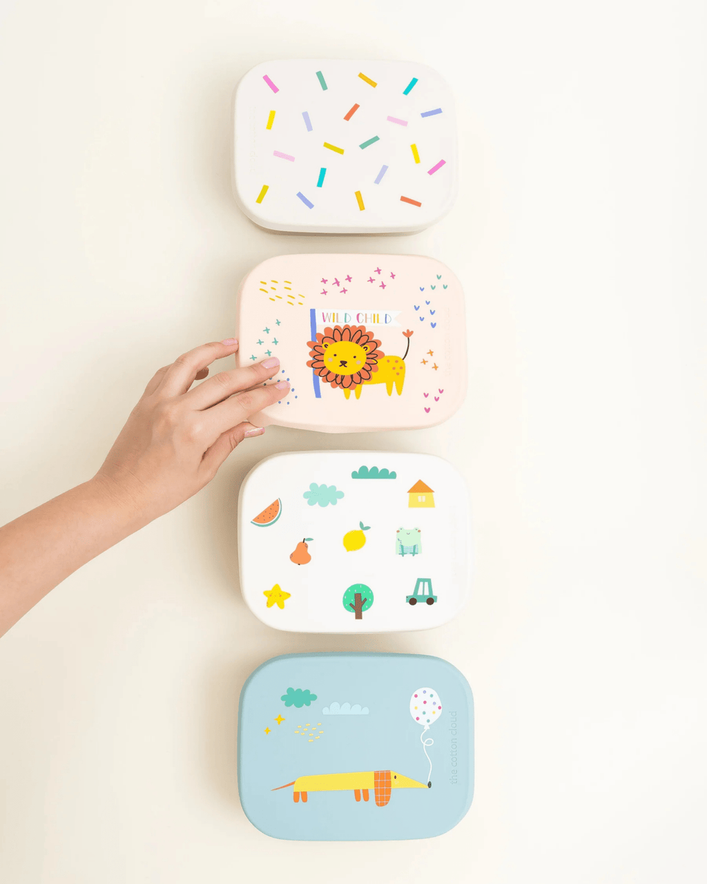 Boîte à lunch inox bébé et enfant tiny bits - the cotton cloud
