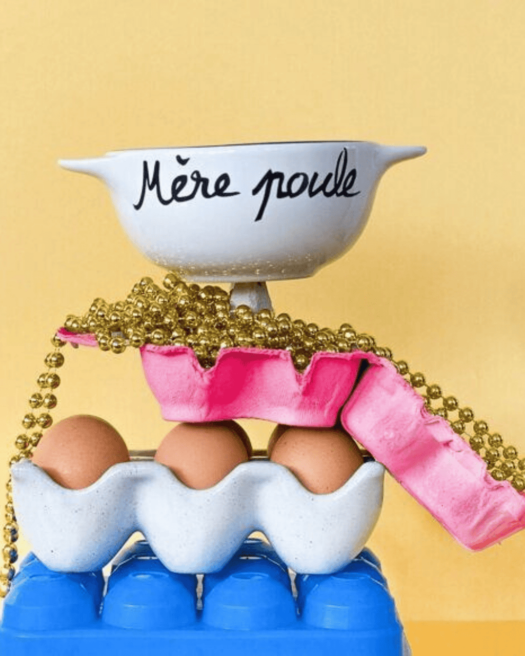 Bol breton mère poule - pied de poule