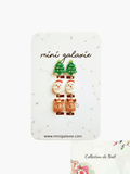 Boucles d'oreilles clips Noël - mini galaxie
