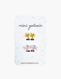Boucles d'oreilles clips pour enfant abeille et libellule - mini galaxie