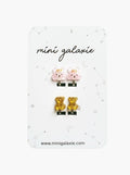 Boucles d'oreilles clips pour enfant chien et ourson - mini galaxie