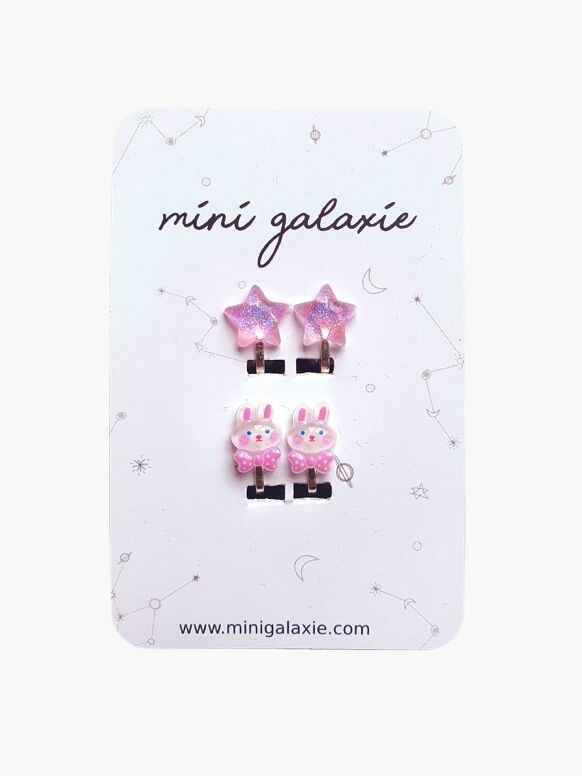 Boucles d'oreilles clips pour enfant la vie en rose - mini galaxie