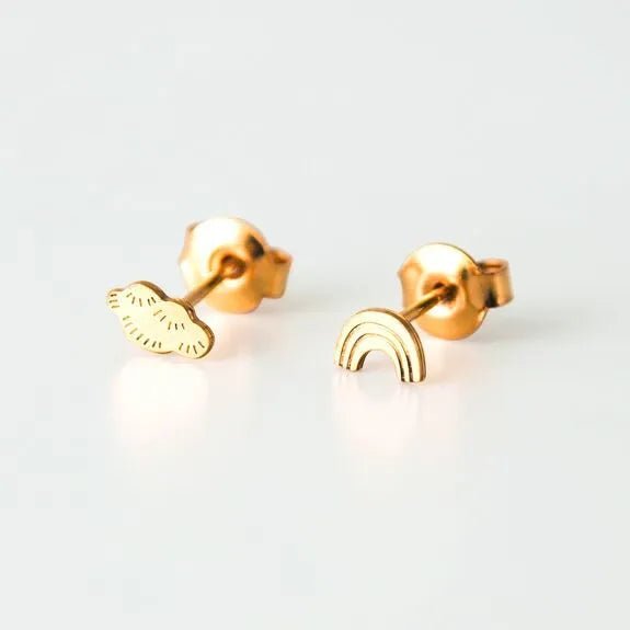 Boucles d’oreilles enfant arc - en - ciel et nuage - adorabili paris