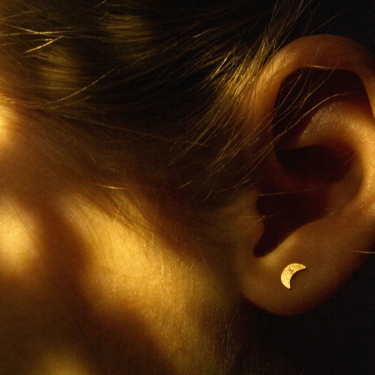 Boucles d’oreilles enfant lune et soleil doré - adorabili paris