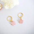 Boucles d'oreilles enfant rose poudré les pensives - emma'bulle