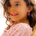 Boucles d'oreilles enfant rose tagada les mini flowers - emma'bulle