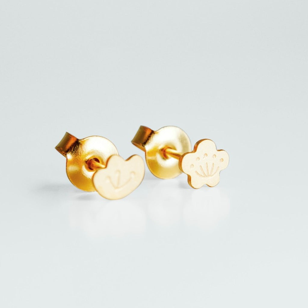 Boucles d’oreilles enfant sakura doré - adorabili paris