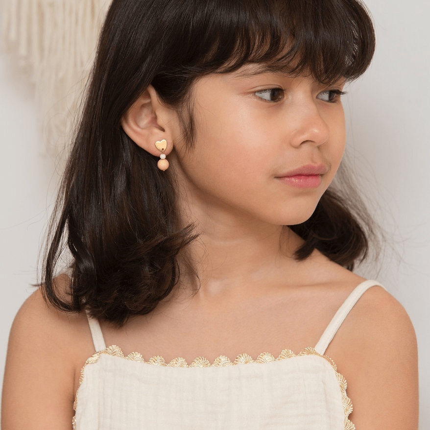 Boucles d'oreilles enfants cœur les merveilleuses