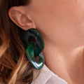 Boucles d'oreilles femme pendantes swan - azeria création