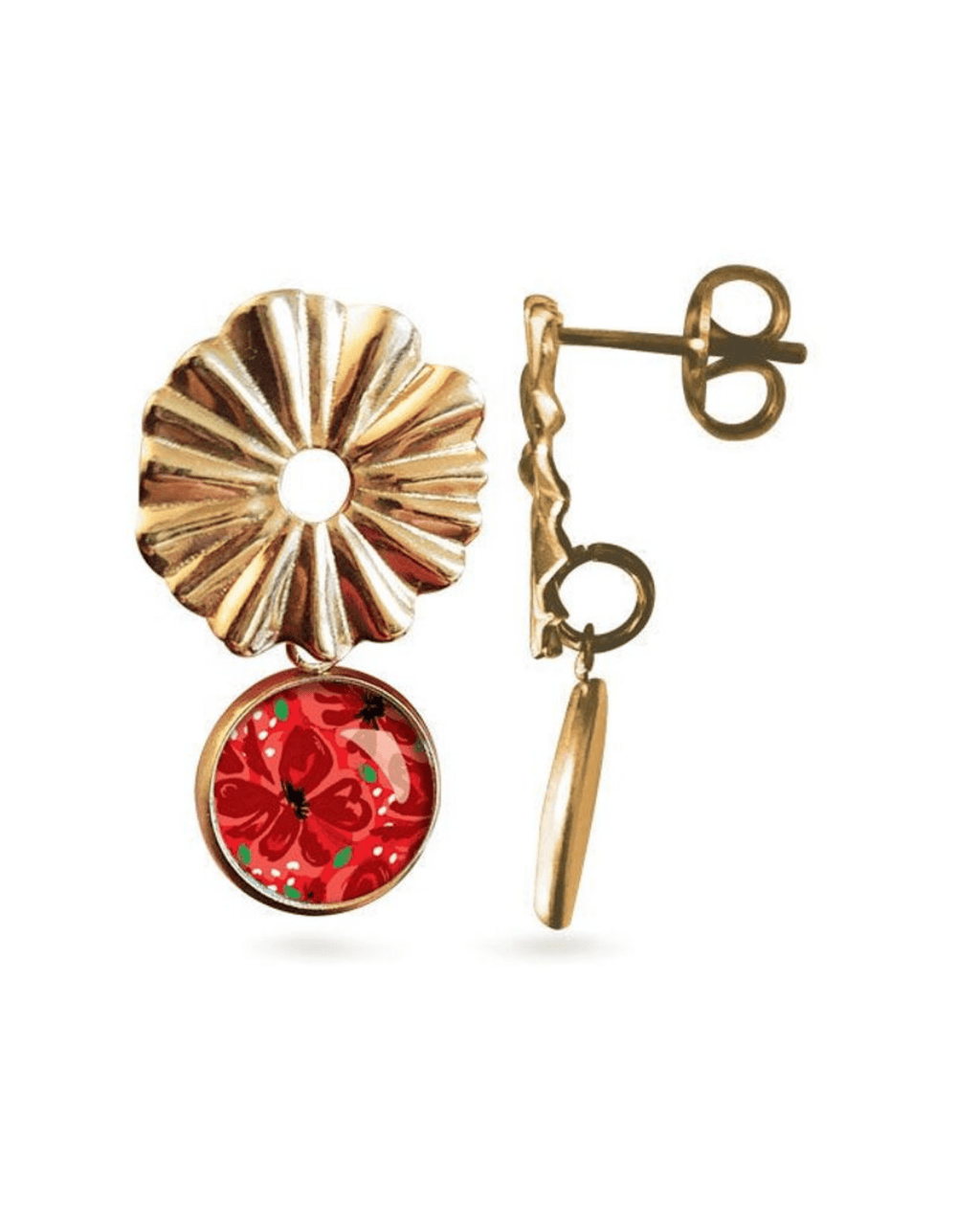 Boucles d'oreilles Flora "Flamenco" - les jolies d'emilie