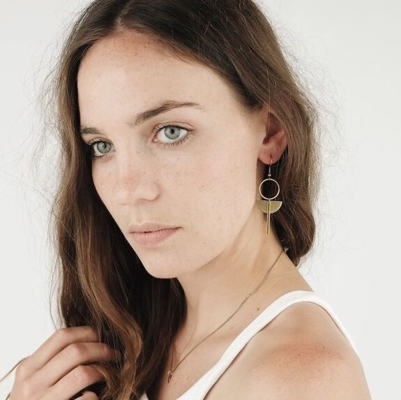 Boucles d'oreilles laiton "agathe"