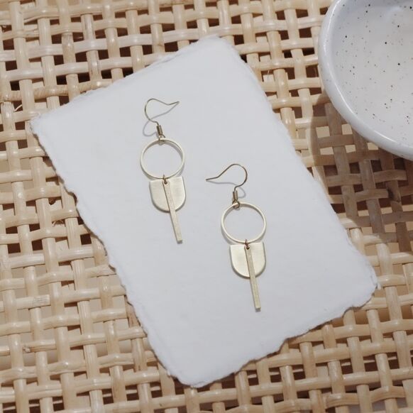 Boucles d'oreilles laiton "lina" - brasscake