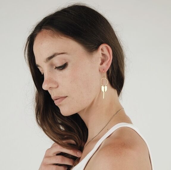 Boucles d'oreilles laiton "lina" - brasscake