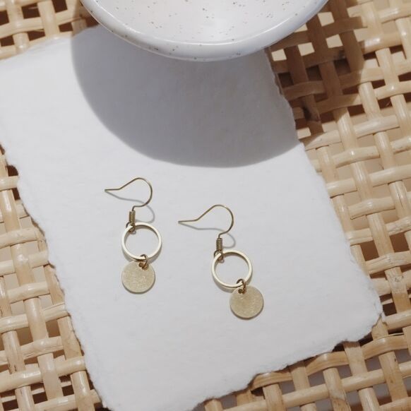 Boucles d'oreilles laiton "luva" - brasscake