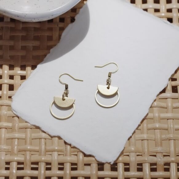 Boucles d'oreilles laiton "romy" - brasscake