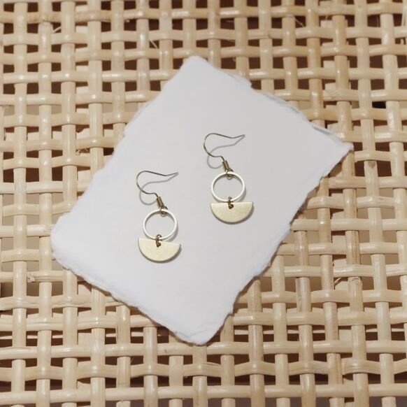 Boucles d'oreilles laiton "roxane" - brasscake