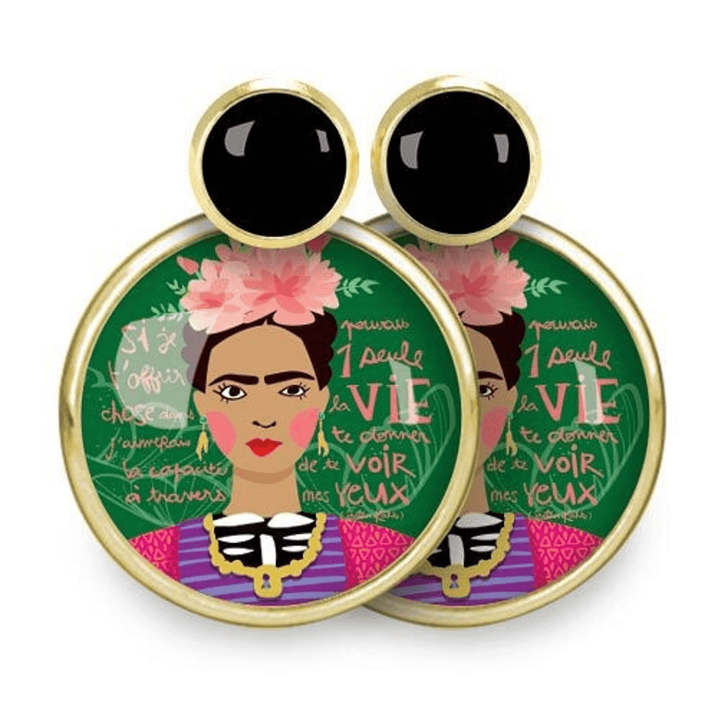 Boucles d'oreilles modulables "frida kahlo" - les jolies d'emilie