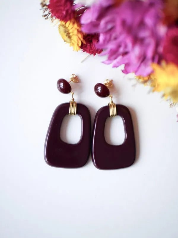 Boucles d'oreilles pendantes "carla" - azeria création