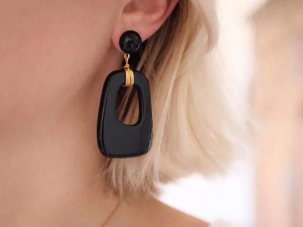 Boucles d'oreilles pendantes "carla" - azeria création