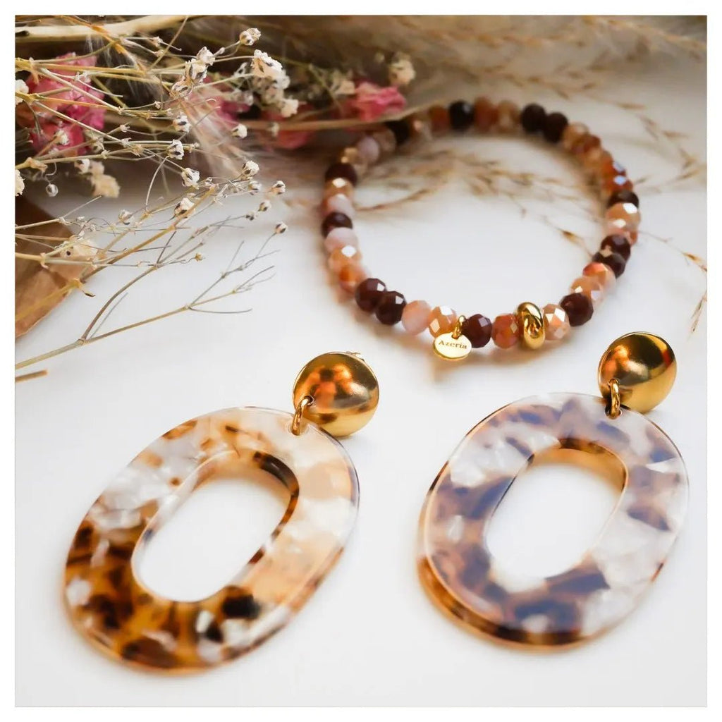 Boucles d'oreilles pendantes "gigi" - azeria création